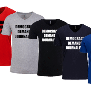 Democracy Demands Journalism V-Neck (Unisex)
